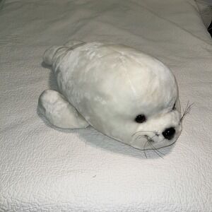 Sea World White Seal Pup Sea Lion Plush Stuffed Animal 30 Inch Theme Park